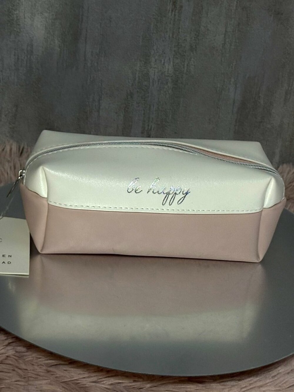 NWT Lauren Conrad Be Happy Cosmetic/Brush Bag